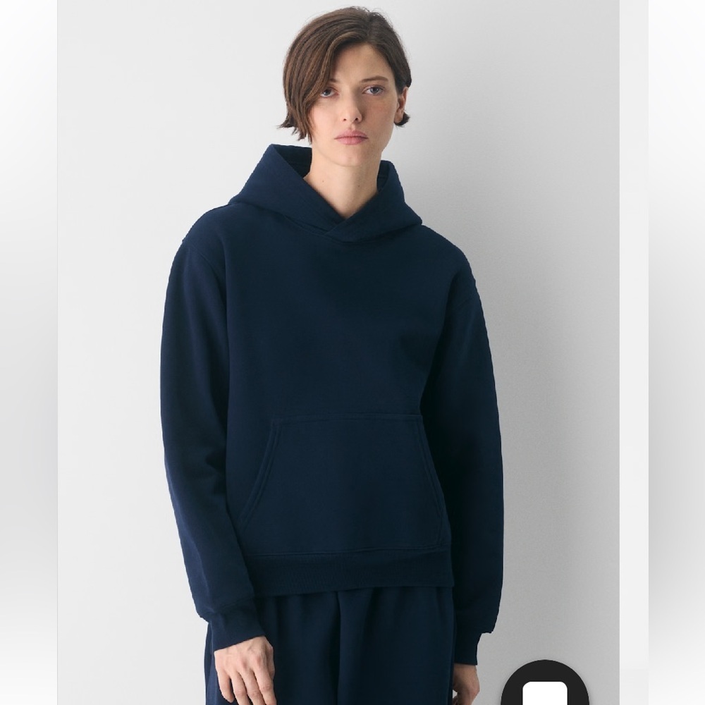 TNA Cozy AF Fleece Pullover Hoodie in Navy - Picture 1 of 10